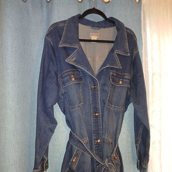 Plus Size Duluth Trading Co Denim Trench - Picture 1 of 3